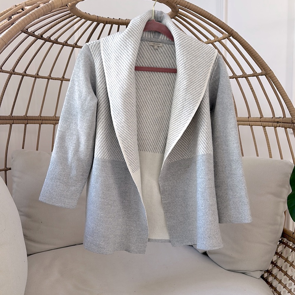 ORIANA ITALIAN VIRGIN WOOL , HOODED SWEATER CARDIGAN
